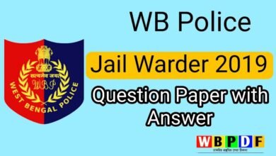 WB Police Jail Warder 2019 Question Paper with Answer