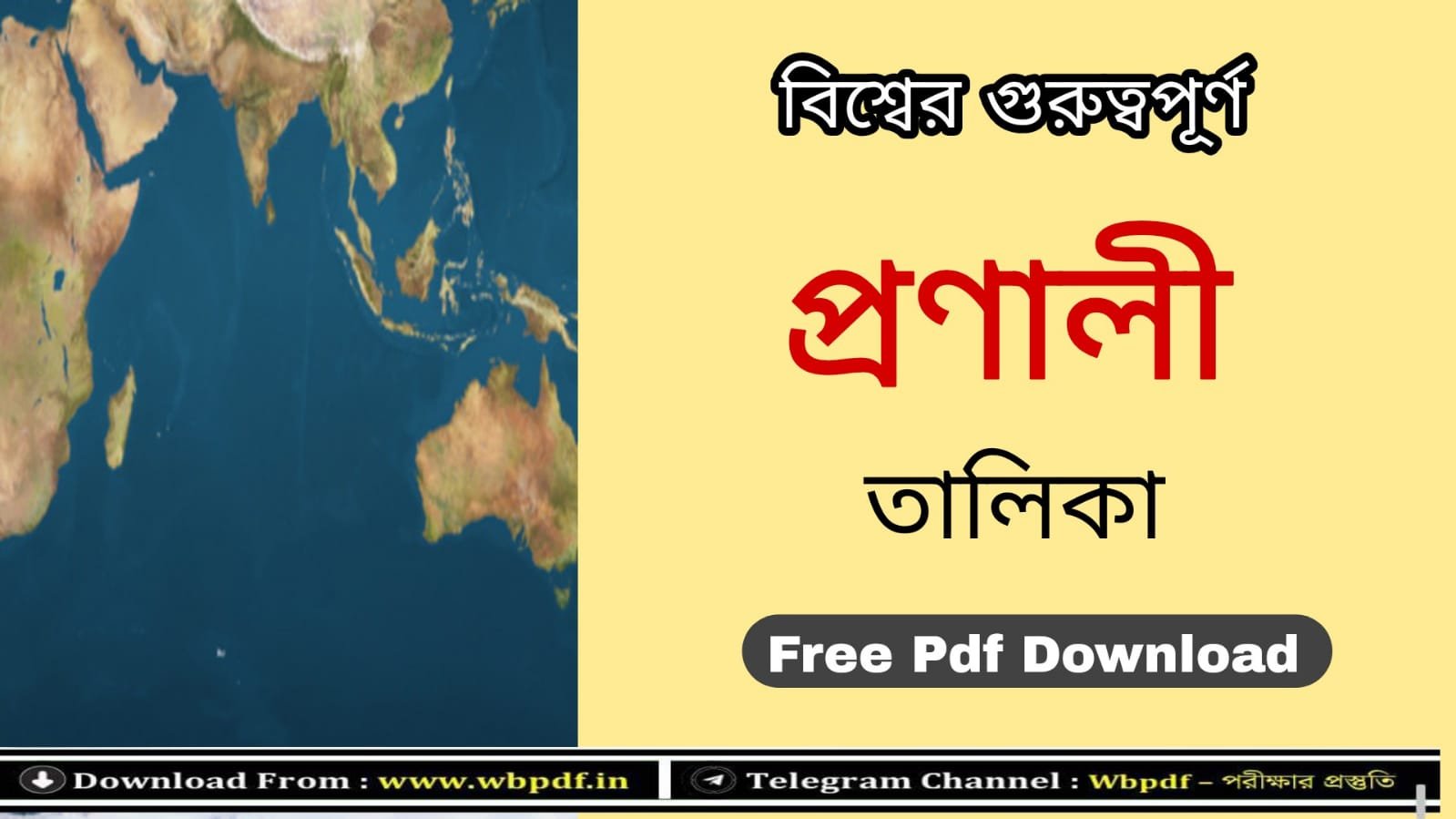 বিশ্বের বিভিন্ন প্রণালী তালিকা | World Major Straits