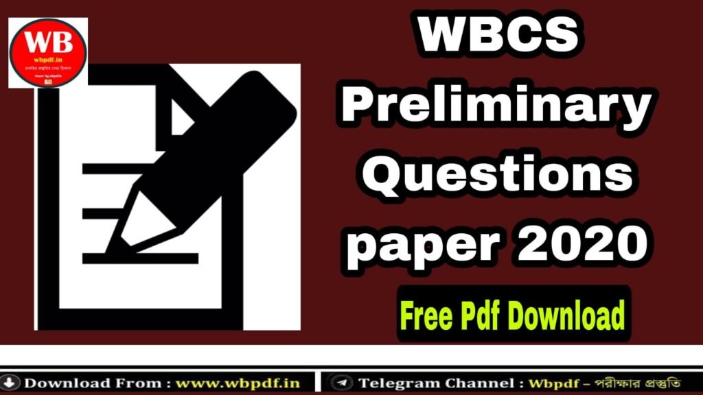 WBCS Preliminary Questions Paper
