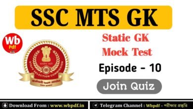 SSC MTS Static GK Mock Test 10